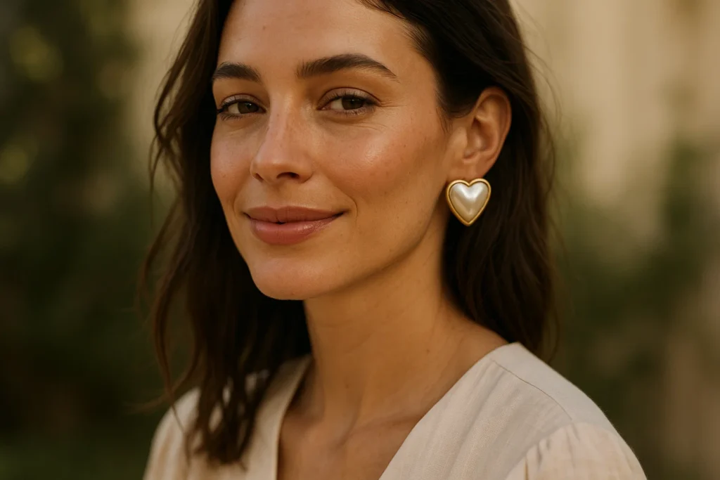 Shop Heart-Shaped Pearl Earrings